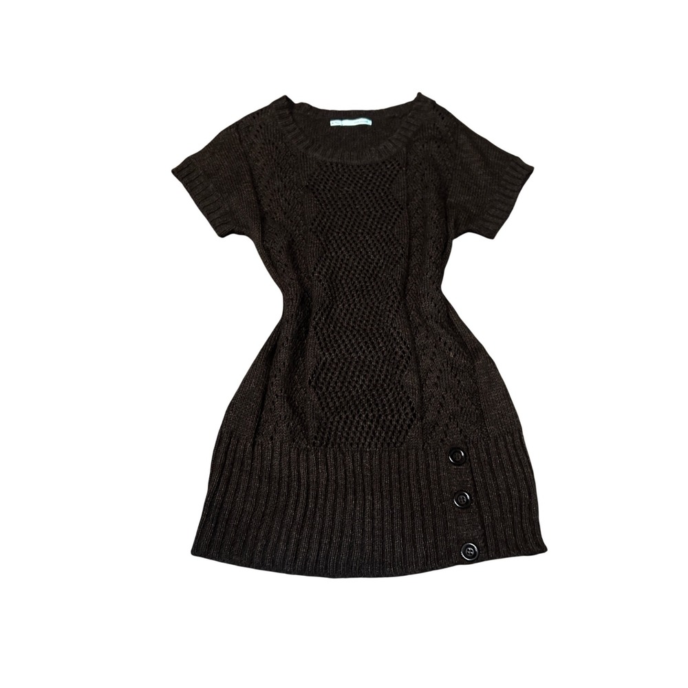 Bella Swan, Elena Gilbert‎ Maurices Brown Knit Short Sleeve Tunic Dress